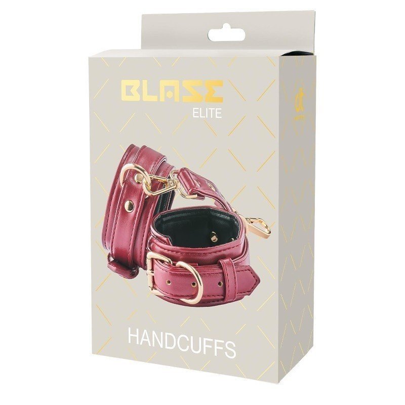 Blaze Elite Menottes Poignets Simili Cuir Rouge