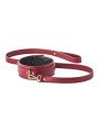 Blaze Elite Collier et Laisse Simili Cuir Rouge