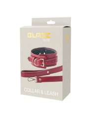 Blaze Elite Collier et Laisse Simili Cuir Rouge