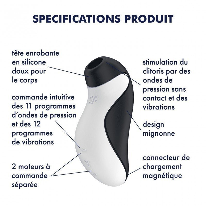 Satisfyer Orca Stimulateur Clitoris Air pulsé + Vibrations