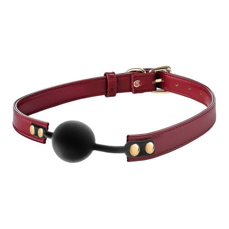 Blaze Elite Ball Gag Bâillon Simili Cuir Rouge