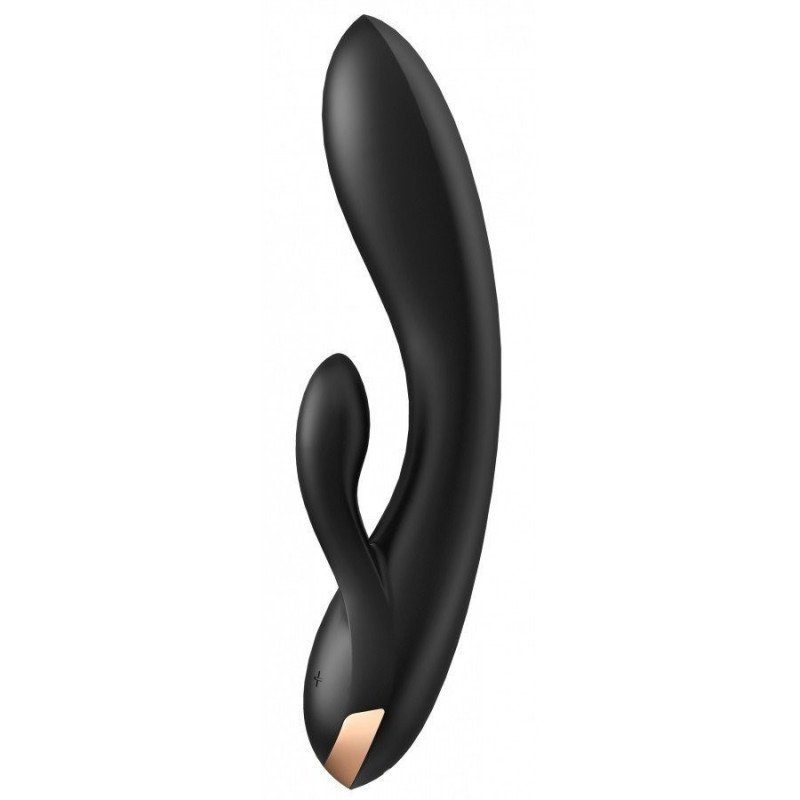 Satisfyer Double Flex Noir Vibromasseur Rabbit Connecté