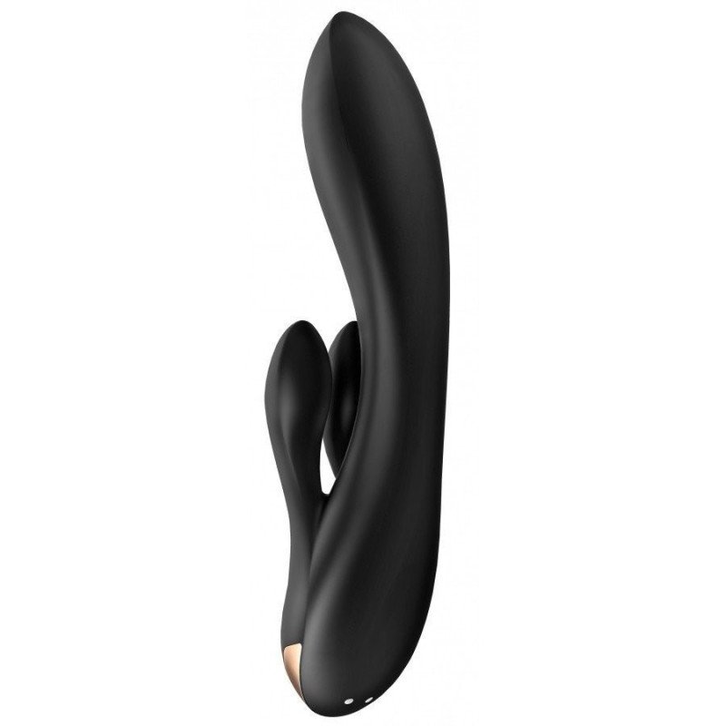 Satisfyer Double Flex Noir Vibromasseur Rabbit Connecté