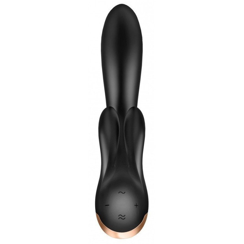 Satisfyer Double Flex Noir Vibromasseur Rabbit Connecté