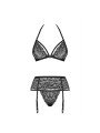 Obsessive Lingerie Ensemble Sexy 3 Pièces Noir 838-SEG-1