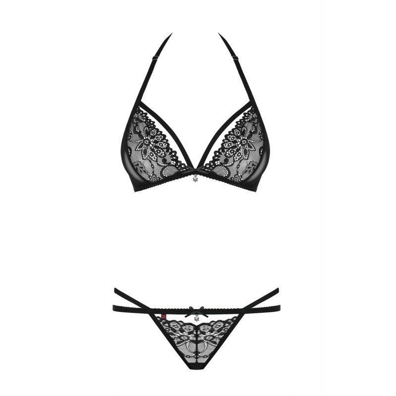 Obsessive Lingerie Ensemble Sexy 2 Pièces Noir 838-SET-1
