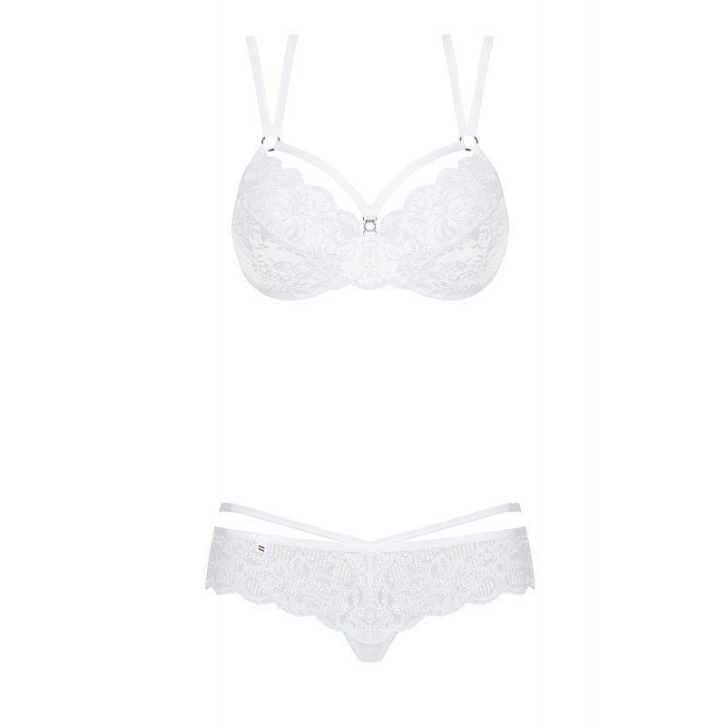 Obsessive Lingerie Ensemble en Dentelle Blanc 860-SET-2