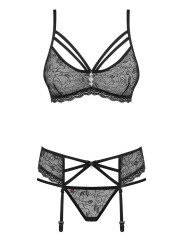 Ensemble Sexy 3 Pièces Noir 818-SEG-1