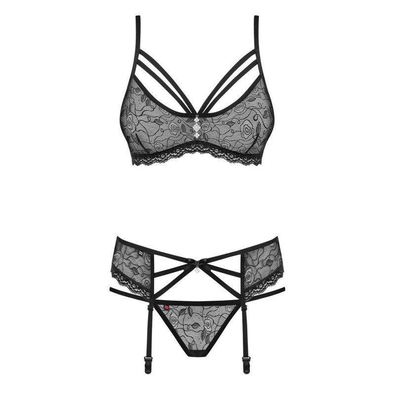 Ensemble Sexy 3 Pièces Noir 818-SEG-1