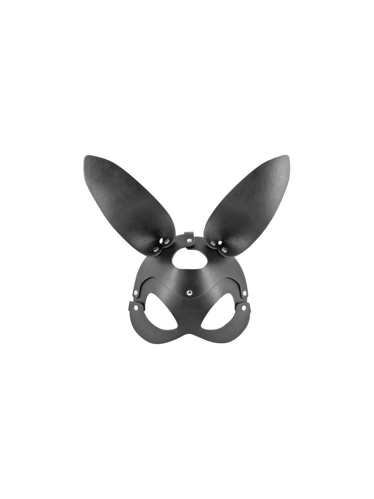 Fetish Tentation Masque Lapin en Simili Cuir Noir