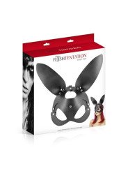 Fetish Tentation Masque Lapin en Simili Cuir Noir