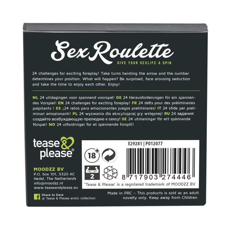 Jeu Coquin SEX ROULETTE FORPLAY