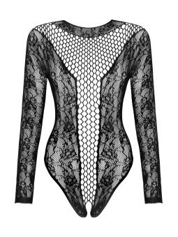 Beauty Night Monserrat Body Manches Longues en Resille Noire