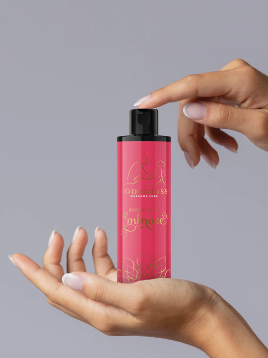 Bodygliss Huile de Massage Silicone 2 en 1 Pétales de Rose
