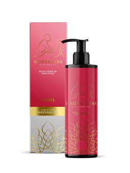 Bodygliss Huile de Massage Silicone 2 en 1 Pétales de Rose