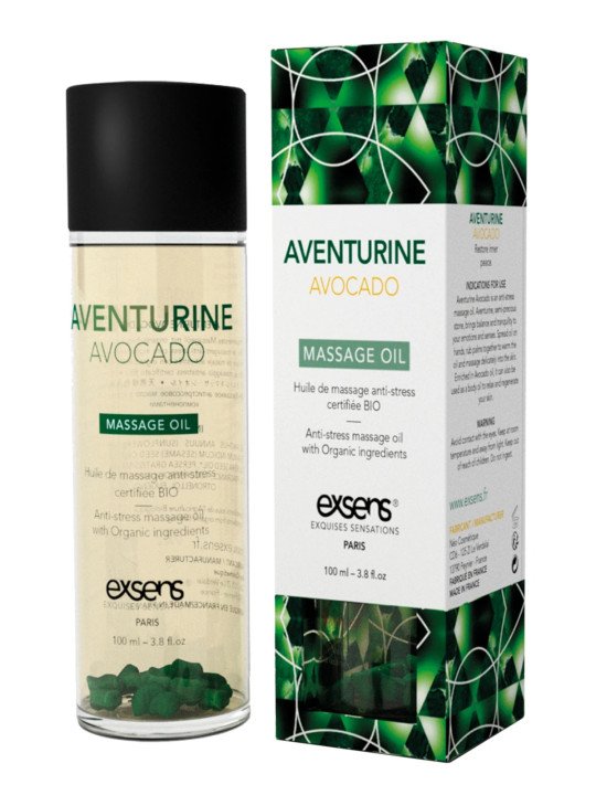 Huile de Massage Bio Anti-stress  Aventurine Avocat