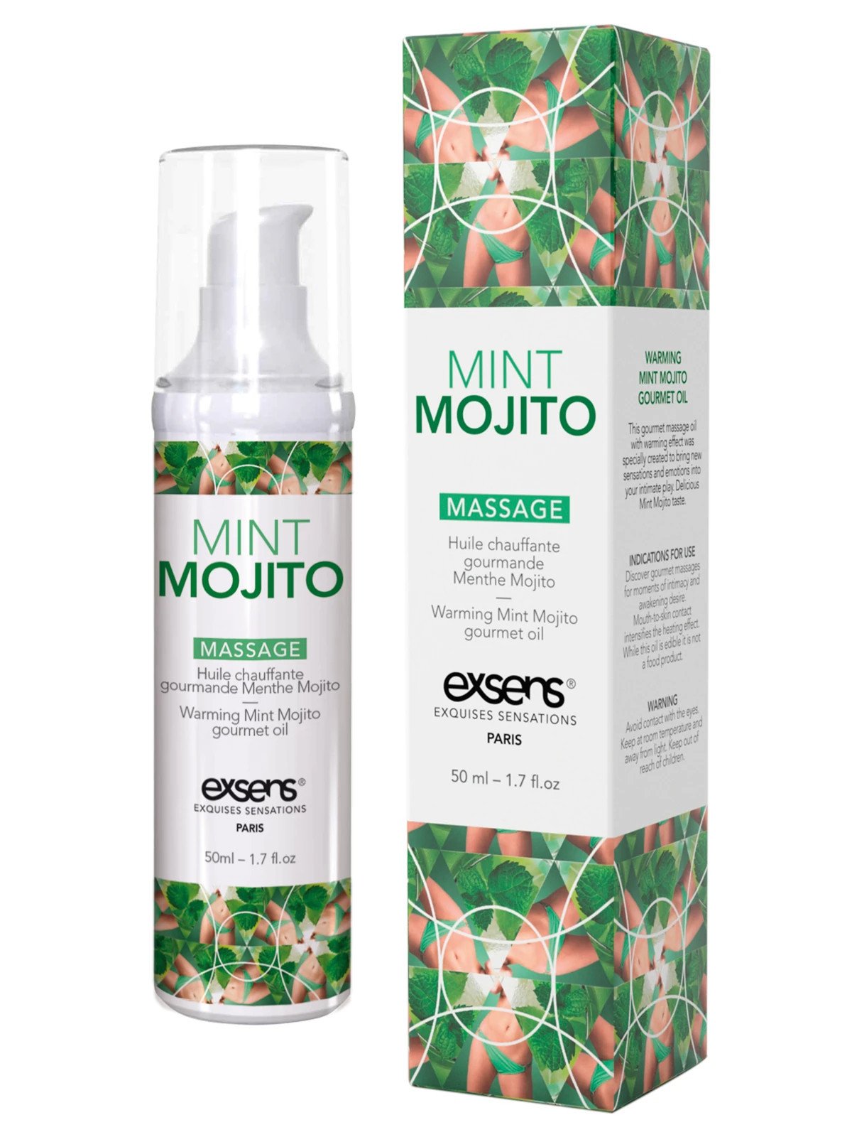 Exsens Gel de Massage Chauffant Gourmand Mojito