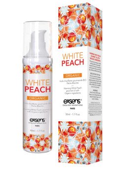 Exsens Gel de Massage Chauffant Gourmand Bio Pêche Blanche