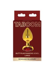 Taboom Plug Bijou Anal Or et Strass Rouge L