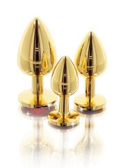 Taboom Plug Bijou Anal Or et Strass Rouge L