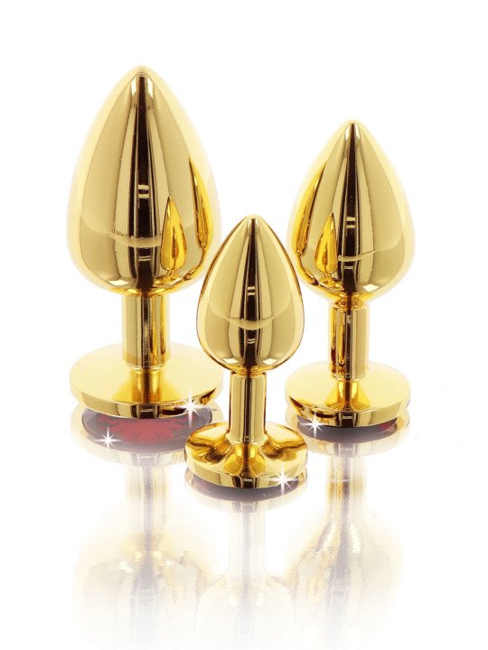 Taboom Plug Bijou Anal Or et Strass Rouge S Bondage in Luxury