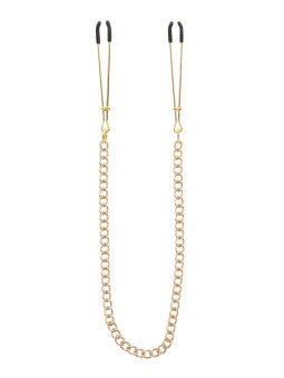 Taboom Pinces à Tétons Tweezers Dorées avec Chaine