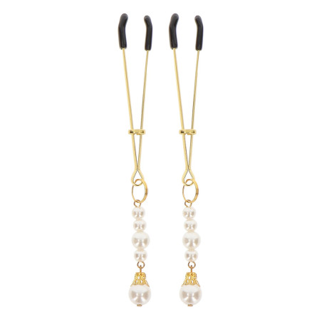 Taboom Pinces à Tétons Tweezers Dorées avec Perles