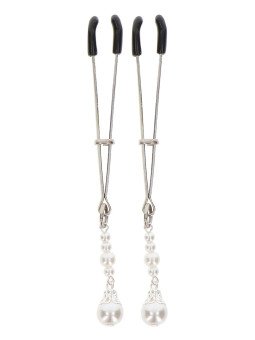 Taboom Pinces à Tétons Tweezers Argentées avec Perles