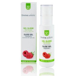 Divinextases Lubrifiant GEL GLISSE BIO FRAMBOISE. La Clef des Charmes, loveshop Toulouse.