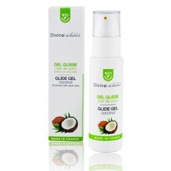 Divinextases Lubrifiant GEL GLISSE BIO COCONUT. La Clef des Charmes, loveshop Toulouse.