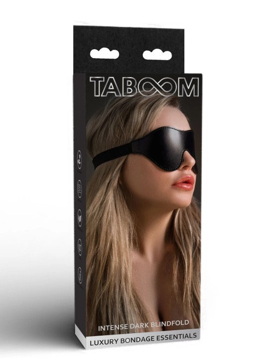 Taboom Masque Simili Cuir Noir Intense Bondage Essentials