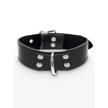 Taboom Collier Elegant Bondage Essentials Simili Cuir Noir