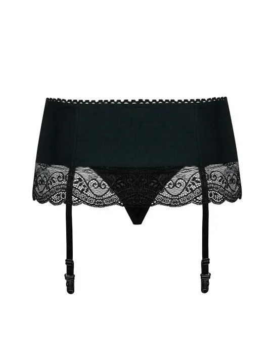 Obsessive Lingerie Miamor Porte-jarretelles Noir en dentelle