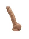 Gode Réaliste Beige Caramel Double Densité avec Testicules Modèle 1 17.6 cm