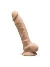 Gode Réaliste Beige Clair Double Densité avec Testicules Modèle 1 17.6 cm