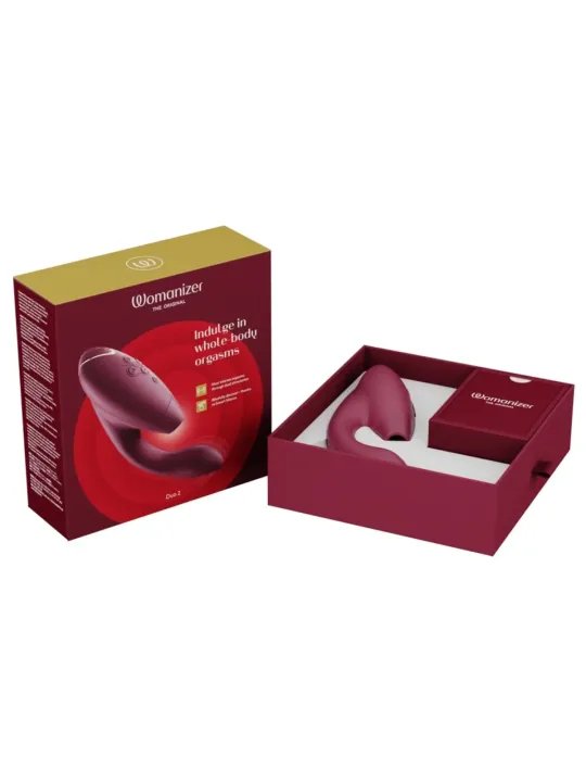 Womanizer Duo 2 Stimulateur Clitoris et Point G Rouge Packaging