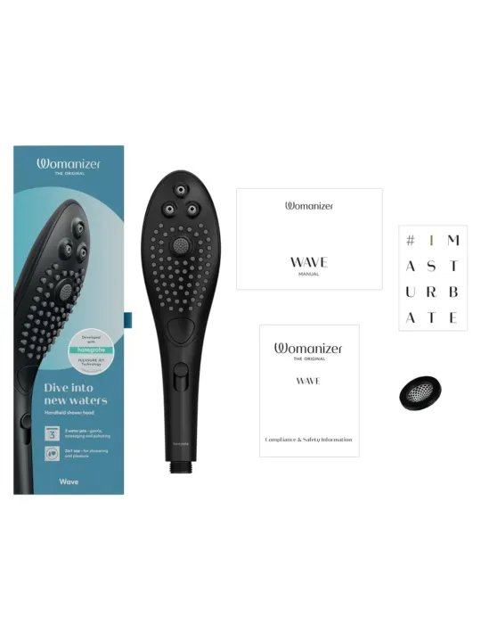 Pommeau de Douche Womanizer Wave Noir Contenu