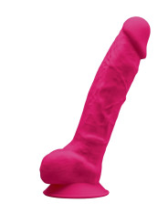 Gode Réaliste Rose Modèle 1 23 cm Double Densité avec Testicules SilexD