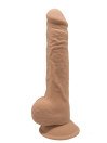 Gode Réaliste avec Testicules Modèle 3 24 cm Beige Foncé