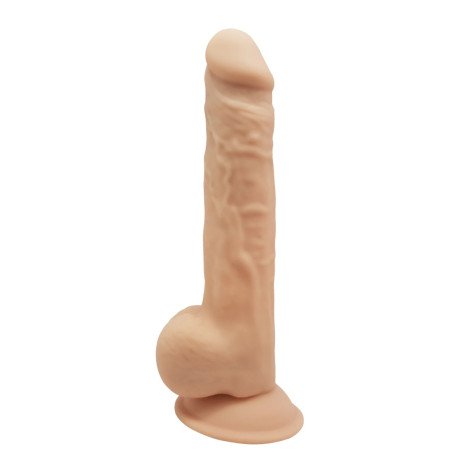 Gode Réaliste avec Testicules Modèle 3 24 cm Beige Clair