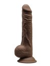 Gode Réaliste avec Testicules Modèle 3 24 cm Chocolat