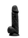 Gode Réaliste avec Testicules Modèle 4 21.5 cm Noir