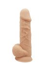 Gode Réaliste avec Testicules Modèle 4 21.5 cm Beige Clair