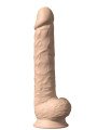 SilexD Gode Réaliste XXL avec Testicules Modèle 1 38 cm Thermo Reactif Beige