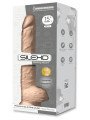 SilexD Gode Réaliste XXL avec Testicules Modèle 1 38 cm Thermo Reactif Beige