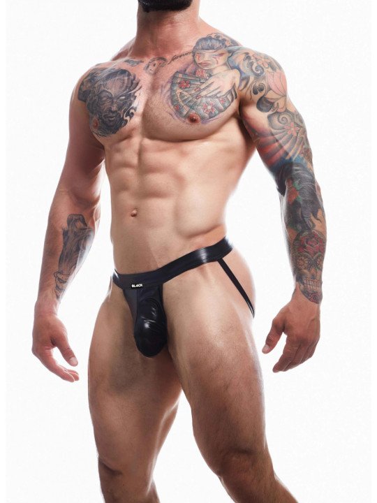 Cut4Men Jockstrap Ergonomic en wetlook Noir