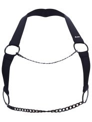 Cut4Men Black Chain Harnais Chaine et Elastique Noir