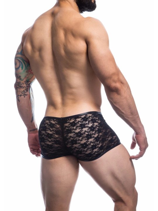 Cut4Men Lace Boxer en Dentelle Noire