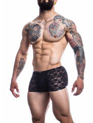 Cut4Men Lace Boxer en Dentelle Noire