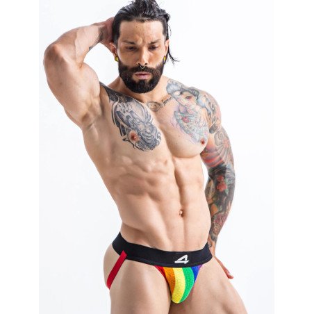 Cut4Men Jockstrap Stripe Pride